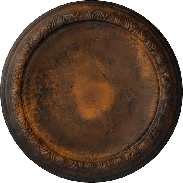Ekena Millwork Carlsbad Ceiling Medallion (Fits Canopies up to 14 1/4"), Hand-Painted Rust, 19 1/2"OD x 1 3/4"P CM19CARUS - main